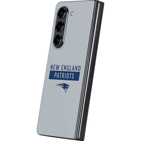 NFL New England Patriots Grey Performance Series Galaxy Z Fold5 5G Skin